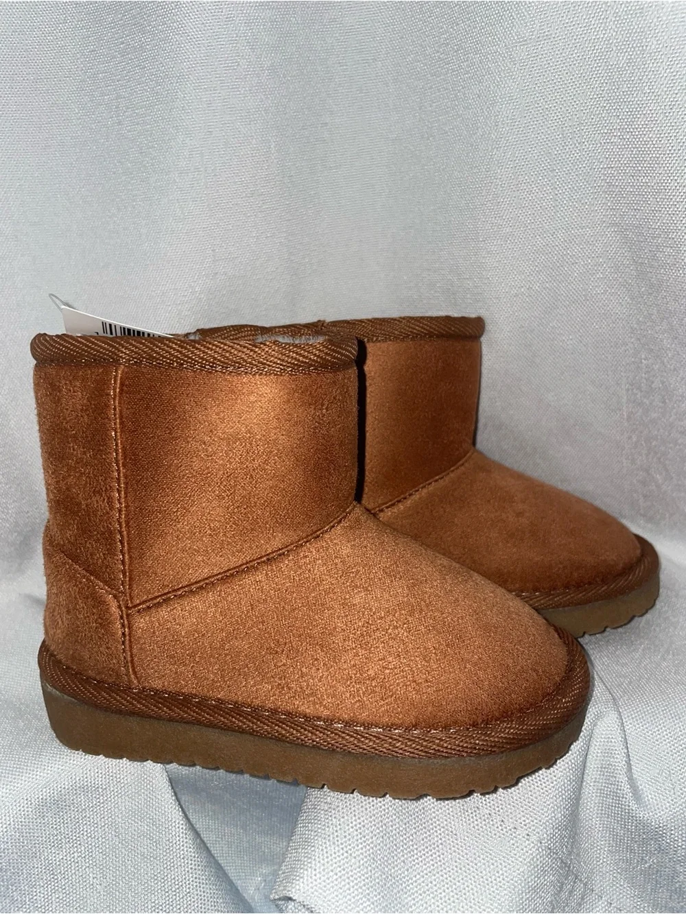Brown Faux Suede Lined Boots